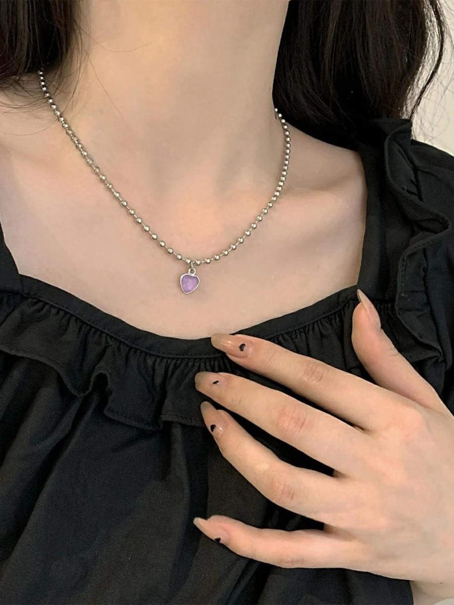 ROMWE สร้อยคอ เครื่องประดับ หัวใจ kk-3