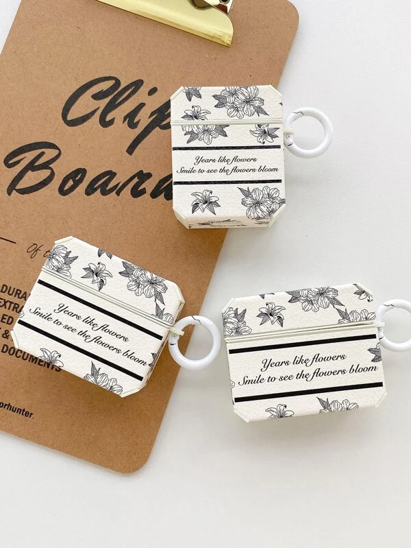 เคส เหมาะกับ Airpods ลาย ดอกไม้ e-07