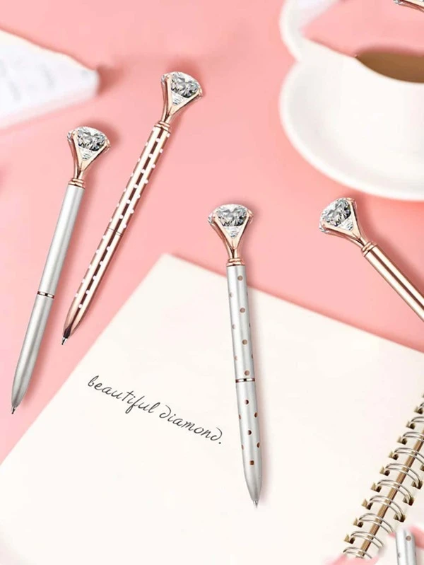 ปากกาลูกลื่น ประดับเพชร สุ่ม 1 ชิ้น s-50