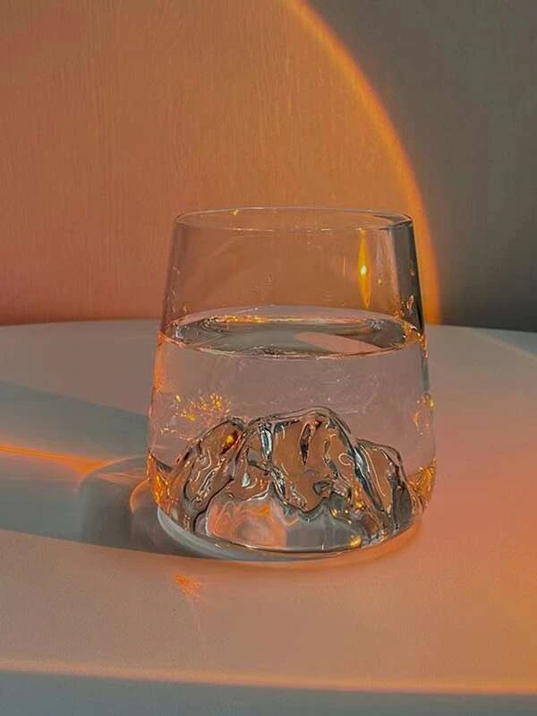 แก้วน้ำ กระจก สร้างสรรค์ ภูเขา ตกแต่ง โปร่งใส สำหรับ ครัว 1 ชิ้น   oo-10