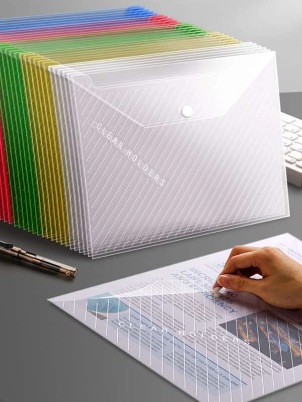 10 ชิ้นรูปแบบลายกระเป๋าไฟล์สีแบบสุ่ม  f-67