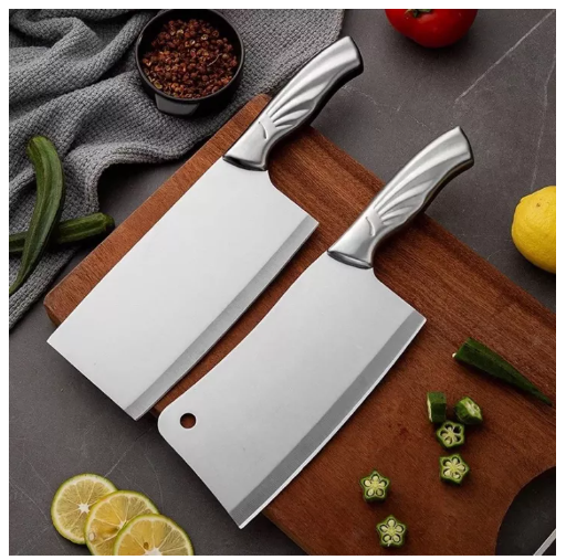 KIT53-SHTมีด ปังตอ มีดหั่นเนื้อ มีดสับกระดูก สเตนเลสหนา คมกริบ รุ่นขายดี