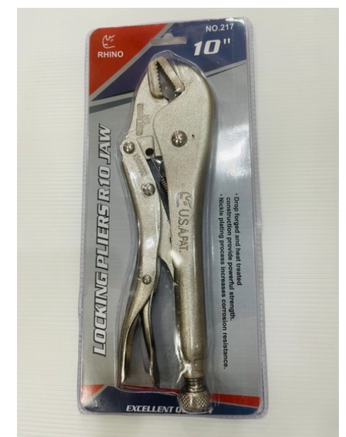 MW63-คีมล็อคปากตรง Rhino ไรโน่ USA ขนาด 10" นิ้ว งานหนักดี HEAVY DUTY ของแท้ ราคาถูก ราคา ต่อตัว