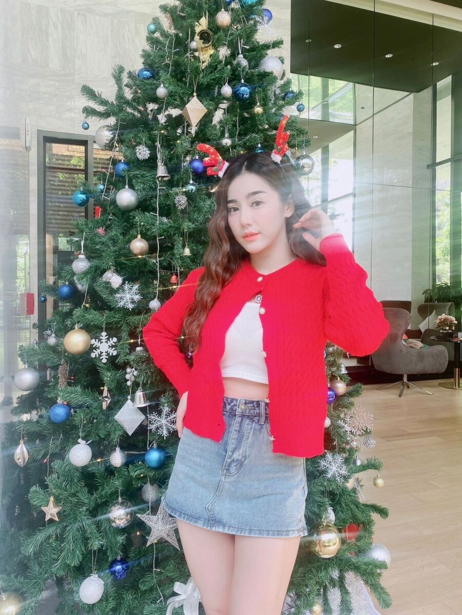 คาร์ดิแกนไหมพรมเปีย เนื้อผ้านุ่มนิ่มมาก ดีเทลกระดุมไข่มุกโคเรียสไตล์  i-4